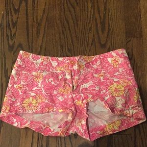 Bright floral short shorts